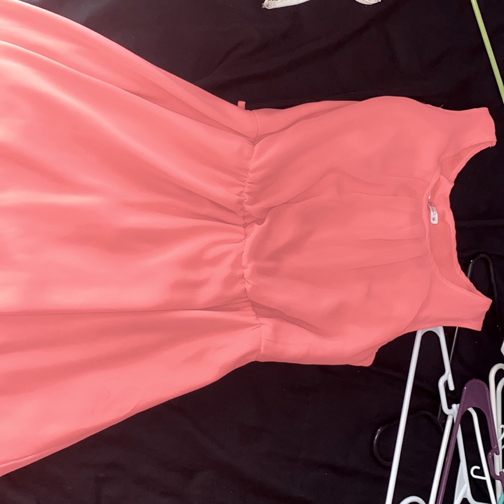 A beautiful hot pink dress